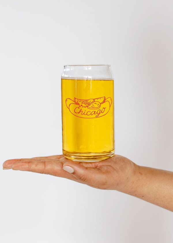 Chicago Dog Can Glass - 16 oz