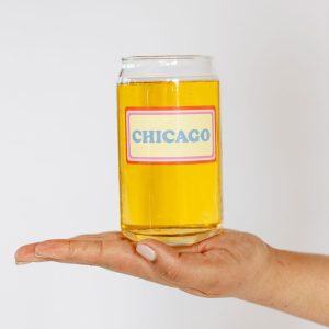Chicago Vintage Can Glass - 16 oz